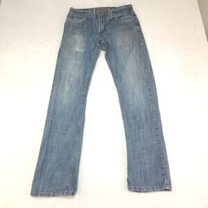 Vintage Y2k Levis 514 Slim Straight Jeans 30x32 Stone Wash Blank Tab Distressed